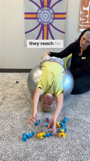 Strengthen your moro reflex and core stability with this simple exercise on the BOSU ball. Perfect for providers or parents looking to improve this vital reflex! #mororeflex #hdhd #coremuscle #exercise #bosuball #occupationaltherapy #primitivereflexes #autism #childdevelopment #earlyintervention | Infinity Neuromotor Development Center
