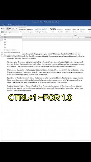 How to change line spacing in Microsoft Word (Single,1.5,Double