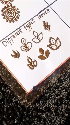 Easy Leaf 🌿 Mehndi Design Tutorial | Different Types of Leaves for Beginners #shorts