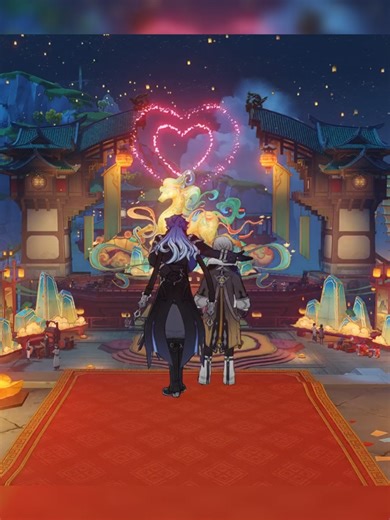 our take on the lantern rite trend @cloudszephyr #genshinimpact #illuflins #faelight #illuga #flins #genshintrend