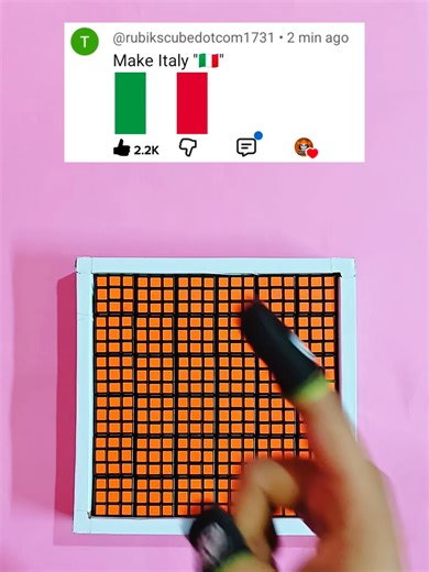 Making Italy 🇮🇹 With Cubes 🤯😱 #rubikscube #cube #art | rubik's cube