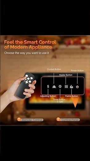 ROVSUN 30 Inch Electric Fireplace YouTube Short