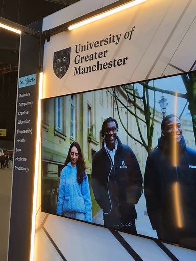 Our team had a fantastic couple of days at the UCAS Discovery Event in Manchester! 🎓 It was great to meet so many prospective students and have conversations about their future plans, and career ambitions. Events like this are a brilliant opportunity to connect, answer questions, and help students explore the wide range of opportunities available at the University of Greater Manchester. A huge thank you to everyone who came to speak with our team. #UniversityOfGreaterManchester #UoGM #UCASDisco