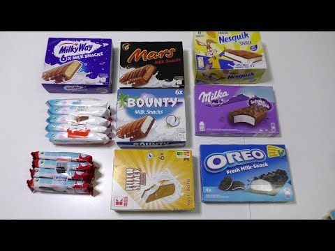 Nine Random Milk Snack Products