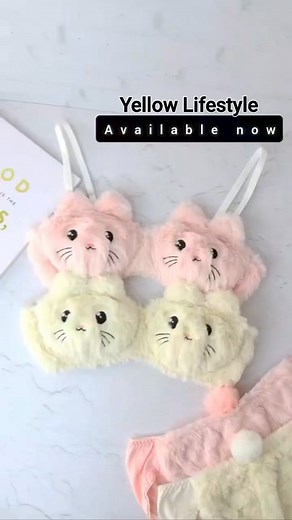 Fluffy Cat Bra set available. | Yellow Lifestyle