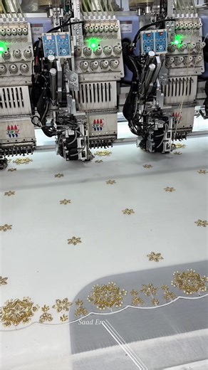 Bead and Pearl Work on Twin Sequin Embroidery Machine