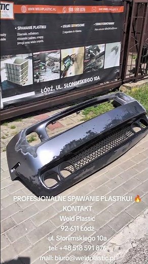 Naprawa plastikowego zderzaka, spawanie plastiku, klejenie zderzaków w Łodzi Weld Plastic #mechanik