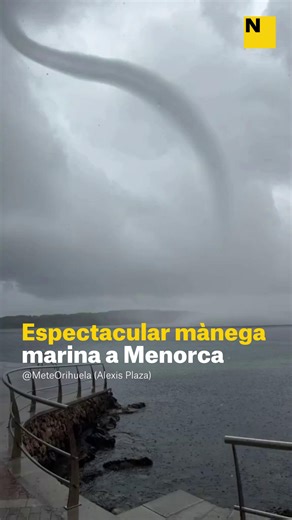 ⚠️👀 Sorpresa a Menorca per una mànega marina que ha deixat imatges impactants! #Menorca #Manegamarina #Viral