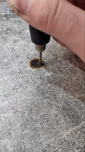 How to perfectly fix a burnt countertop in 5 minutes DIY 👉YouTube channels: The Restorer, The Restorer Tips #therestorer #restoration #repair #diy #lifehacks #tips #handyman #furniture #countertops #surfacerepair #art #kitchen #furniturerepair #awesome #perfect #cool | The Restorer