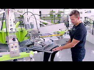 Installing the Stahls Hotronix Stampinator on a ROQ Automatic Screen Printing Press