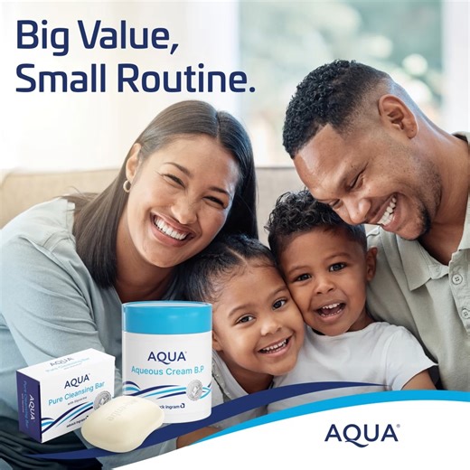 Get BIG Value with Aqua! Try Aqua’s simple two-step routine for the whole family: ✔ Cleanse and lift away daily dirt with the Aqua Glycerine Bar ✔ Moisturise with Aqua Aqueous Cream for light, water-based hydration No harsh additives, just gentle care for every skin type. Try Aqua. Available at Dis-Chem and leading independent pharmacies. #Aqua #GlycerineSoap #AqueousCream #FamilySkincare #HealthySkinBeginsWithAqua | Aqua Skincare