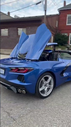 Garage Station - 2022 C8 HTC convertible top operation - lowering drop top -on the move #c8corvette