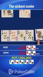 The sickest cooler! ( 🎥 Creds: Pokerstars / PokerCube ) #poker #pokertournament #livepoker #casino #texasholdem | Poker is Everywhere