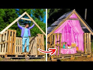 KIOSKE DIY ÉCOLOGIQUE FABRIQUÉ AVEC DES PALETTES || CRÉATIONS UTILES POUR TON JARDIN