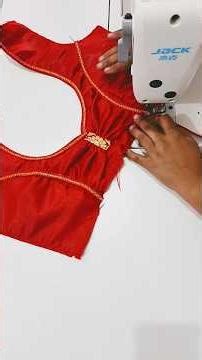 #how to stitch perfect Beautiful ❤️ blouse back neck design #blouse #shortsvideo