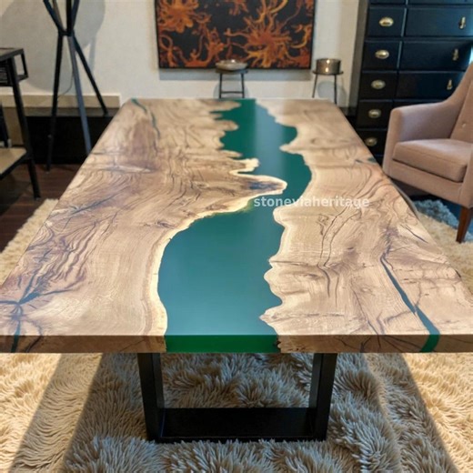 Rectangle Wood Table, Office Resin Desk, Coffee Table, Custom Order, Dining Furniture - Etsy