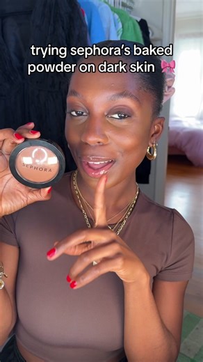 Trying Sephora’s Baked Powder for Dark Skin