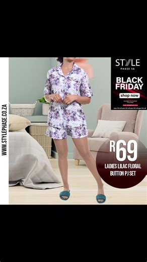 Ladies Button Through Pj's R69 #Black Friday Sales www.stylephase.co.za