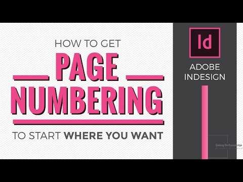 Start page numbering from any pages (How to Start Page Numbering from a Specific Page in InDesign)
