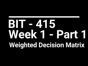 GCU - BIT- 415 - Week 1 - Part 1