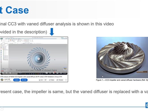 CFD analysis of NASA CC3 impeller with vaneless diffuser