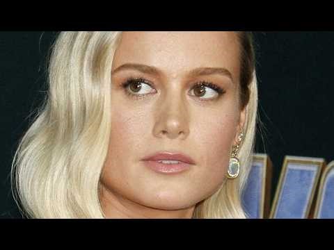 Brie Larson ‘Perfect’ In Braless Slit Dress And Heels