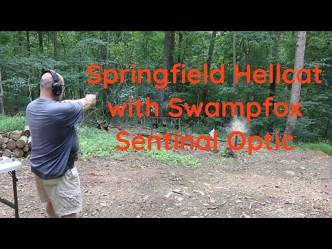 Springfield Hellcat OSP FDE with the Swampfox Sentinal optic