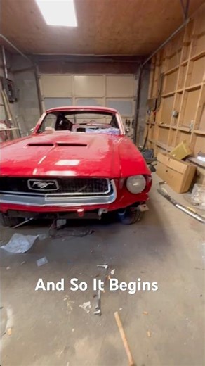 Old Red: And So It Begins #mustang #classiccars #musclecars #restoration #restomod #ford #mechanic
