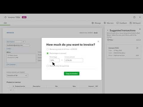 How to use progress invoicing in QuickBooks Online