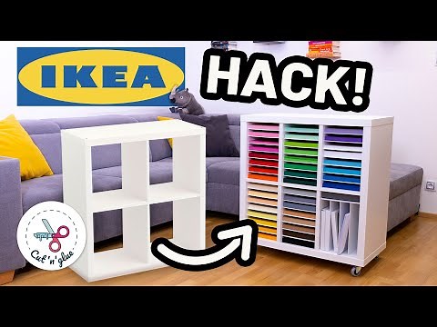 DIY IKEA Hack – Kallax modified to 45 shades paper rack [4K]