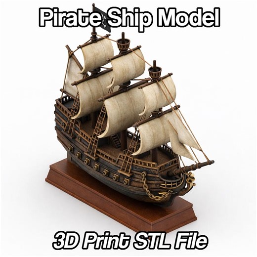 Pirate Ship 3D Model STL File | 3D Print Files | Digital Download - Etsy Australia