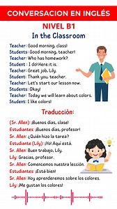 369K views · 5.5K reactions | Conversacion en inglés nivel B1 - In the Classroom – En el aula #inglesbasico #ingles #inglesonline #aprendeingles #cursosdeingles #English "#learning #learnenglish | Aprende Ingles Rápido | Facebook