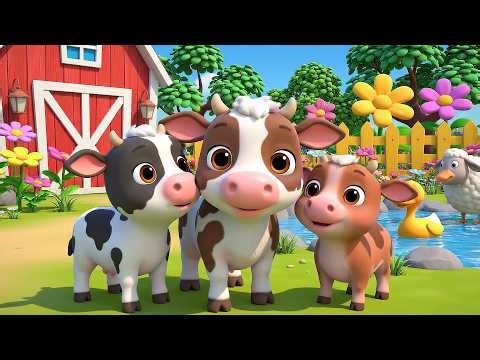 Baby Cow Moos Moo Moo Moo | Farm Animal Sounds & Toddler Learning Song