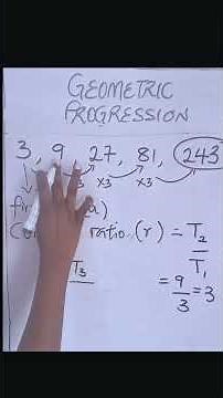 How to know a GEOMETRIC PROGRESSION