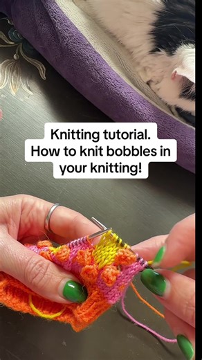 How to Knit a Bobble Stitch | Knitting Tutorial