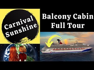 Carnival Sunshine - Balcony Cabin Full Tour - Room 6316