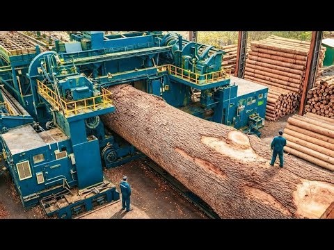 Inside the World’s Largest Wood Sawmill Factory – From Raw Logs to Finished Plywood