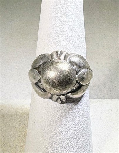Vintage Georg Jensen Sterling Silver Ring, Moonlight Blossom Oak Leaf Design - Etsy