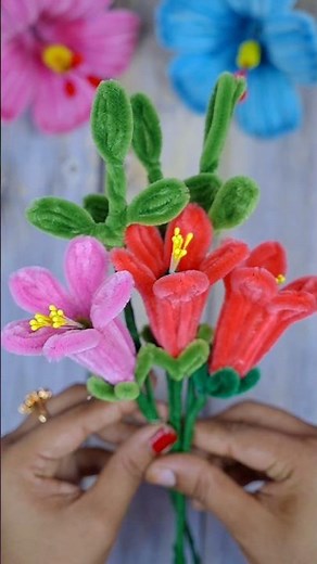 How to Make Beautiful Pipe Cleaner Flowers 🌼 Easy Handmade Craft Tutorial