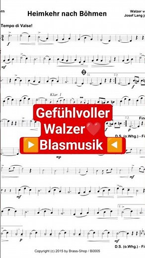 Gefühlvoller Walzer ❤️▶️Blasmusik ◀️🎺 #blasorchester