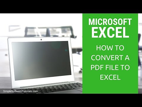 How to Convert a PDF File to Excel