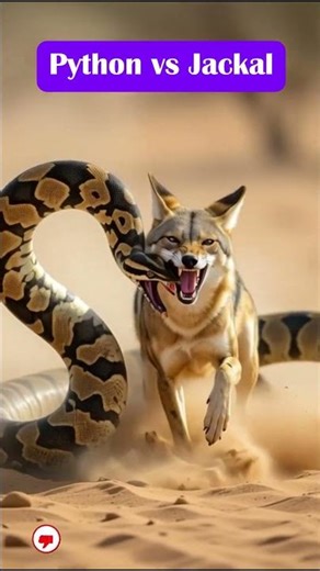 Python vs Jackal 🐍 The Unexpected Predator Wins | Shocking Wild Battle #shortsviral #phyton