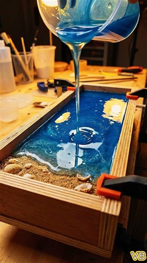 I Turned Sand Into An Ocean Table 🌊 #short