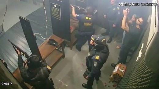 Shocking moment explosion occurs inside a shooting range