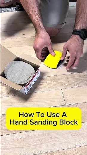 How to put hook and loop paper/screens on a hand sanding block and sand wood