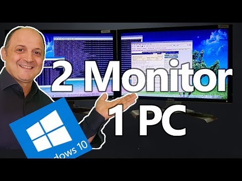 🖥🖥How to set up dual screen (2 monitors on 1 PC) with Windows 10