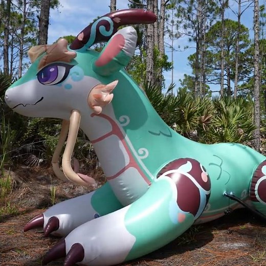 Wispy the Inflatable Dragon Ride-On Pool Toy from Imaginary Creature Factory