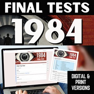1984 Final Tests | 2 Novel Study Assessments | Whole Novel Print & Digital