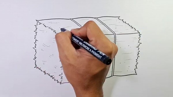 How to draw Hay Bale