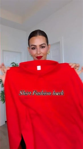 Shirt hack❤️Outfit details in comments #ootd #hacks #beautyover40 #diy